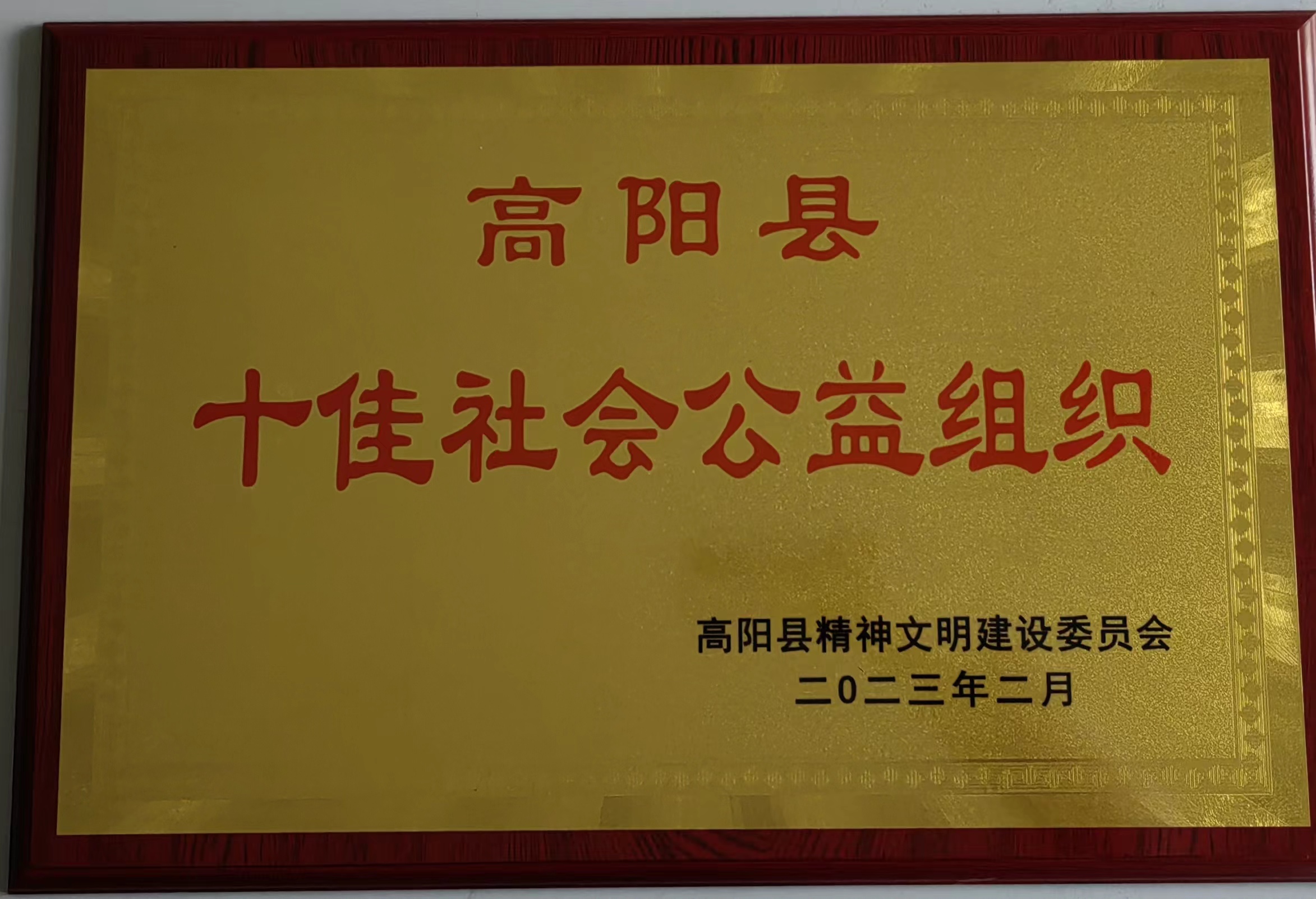 喜報(bào)！高陽縣瑞春紡織榮獲“十佳社會(huì)公益組織”稱號(hào)